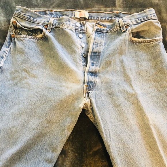 Levi 501 Original Shrink to fit Blue Jeans Bundle  of (5) 42x36 - Picture 8 of 12